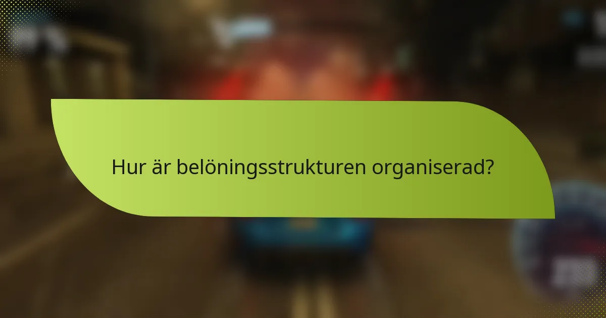 Hur är belöningsstrukturen organiserad?